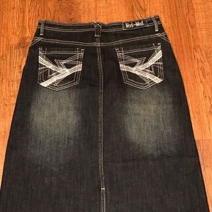 Long Denim Skirt